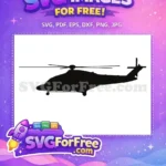 Free Detailed Blades Free Silhouette Helicopter Free SVG 2 - Instant Download