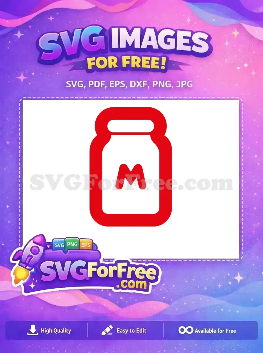 Free Red Milk Free M Initial Hello Kitty Free SVG