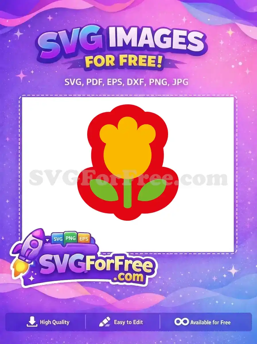 Free Red Flower Free Green Leaf Hello Kitty Free SVG