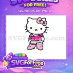 Free Pink Bow Hello Kitty Free Heart Belt Hello Kitty Free SVG - Instant Download