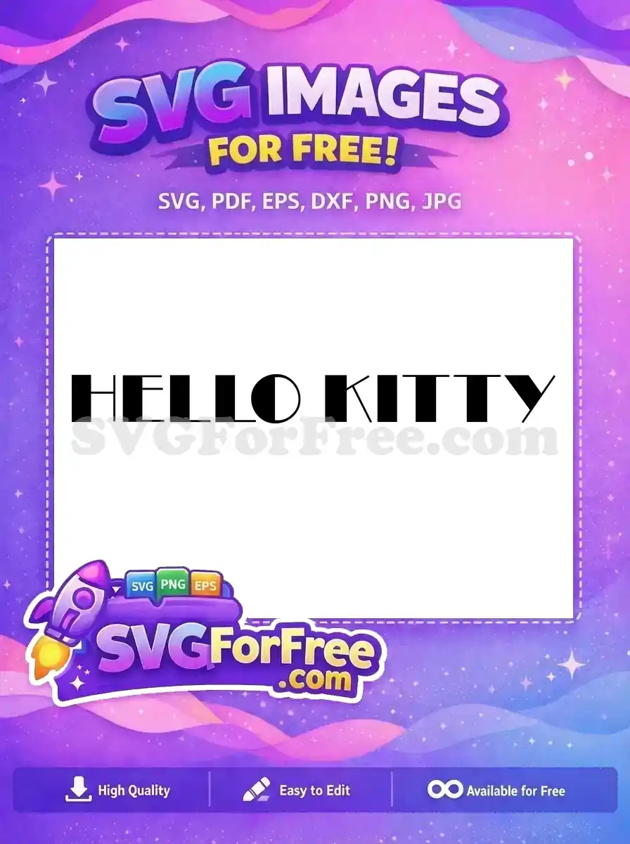 Free Bold Font Free Sanrio Hello Kitty Free SVG