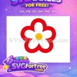 Free Red Outline Free Yellow Center Hello Kitty Free SVG - Instant Download
