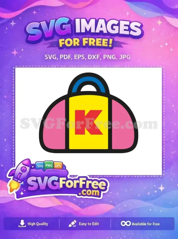 Free Pink Yellow Bag Free Red Letter K Hello Kitty Free SVG