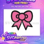 Free Pink Bow Free Hello Kitty Head Free SVG - Instant Download