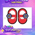 Free Red Shoes Free Flower Detail Hello Kitty Free SVG - Instant Download