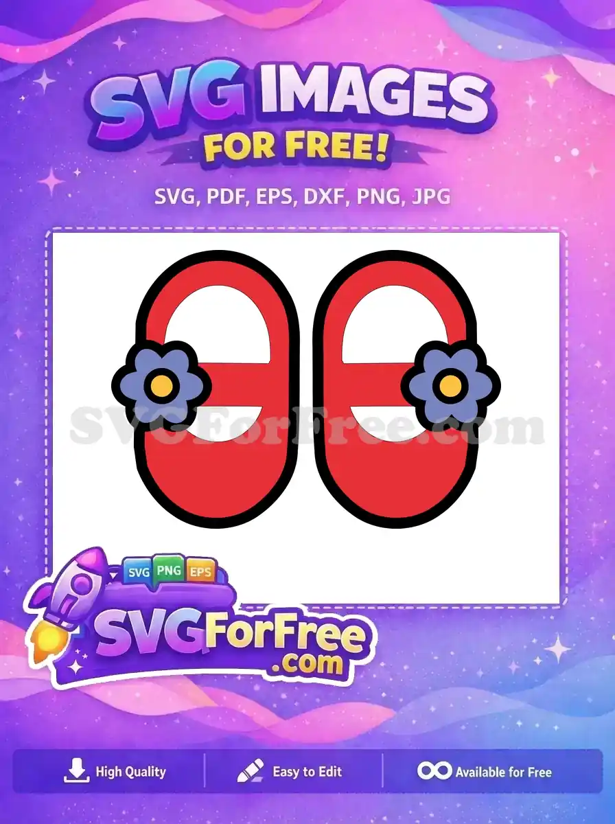Free Red Shoes Free Flower Detail Hello Kitty Free SVG