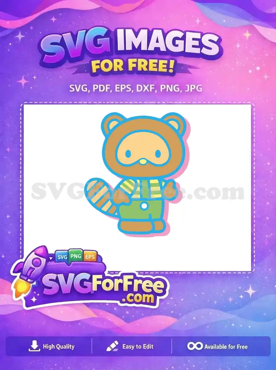 Free Tanooki Suit Free Cheerful Hello Kitty Free SVG