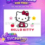 Free Red Bow Free Pink Flower Hello Kitty Free SVG - Instant Download