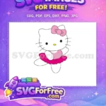 Free Pink Bow Free Ballerina Tutu Hello Kitty Free SVG 1 - Instant Download
