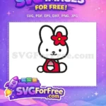 Free Cute Flower Free Red Outfit Hello Kitty Free SVG - Instant Download