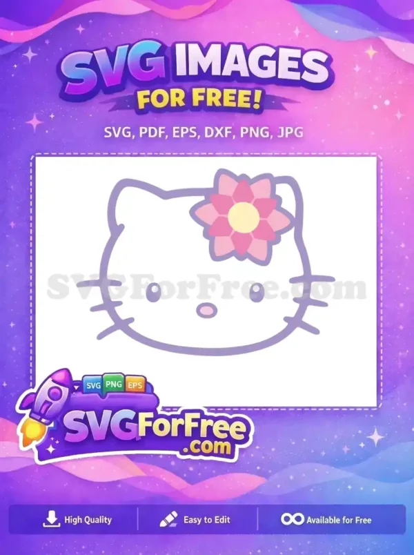 Free Lilac Outline Free Pink Flower Hello Kitty Free SVG Free Lilac Outline Free Pink Flower Hello Kitty Free SVG