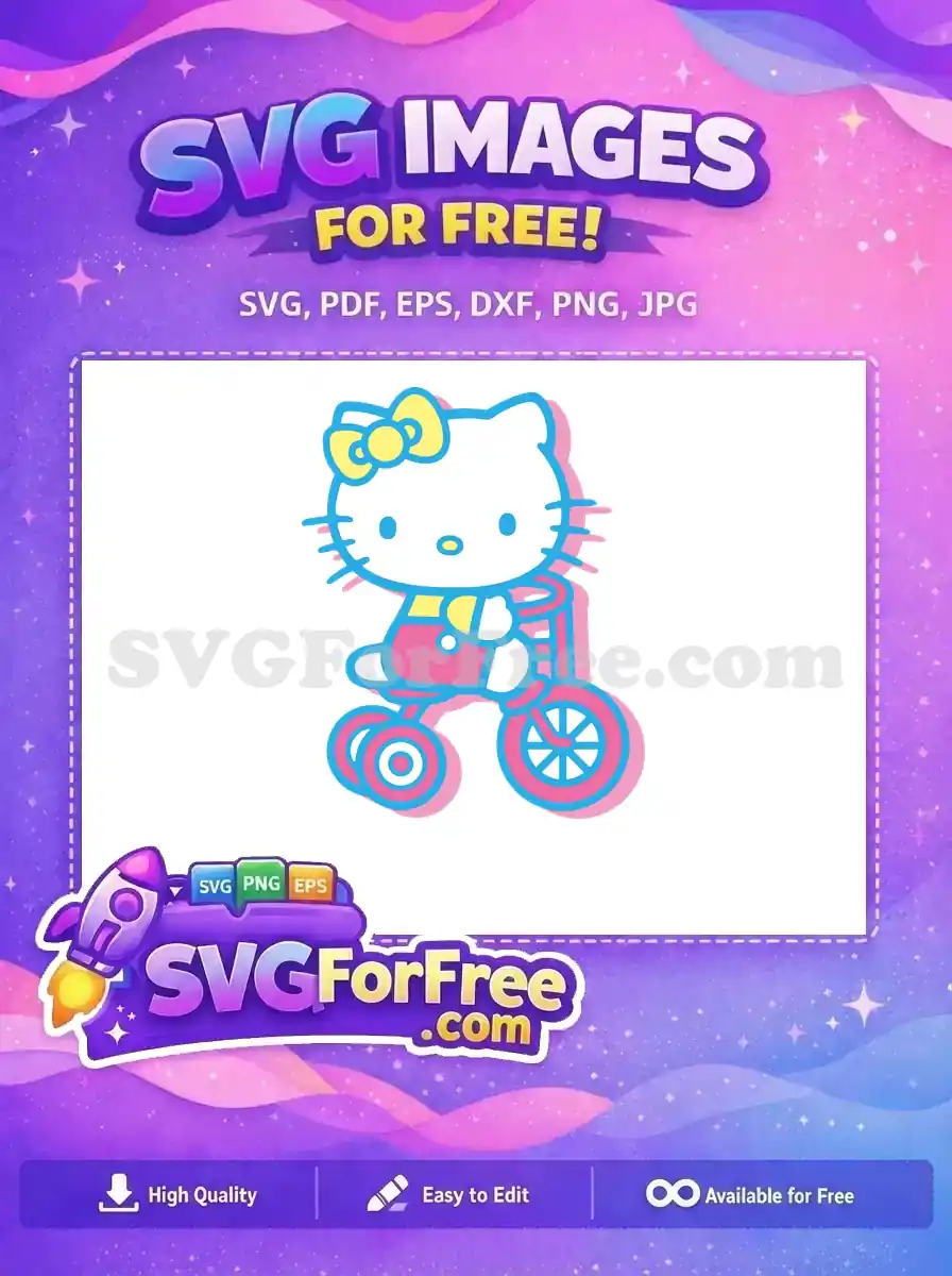 Free Yellow Bow Free Pink Outfit Hello Kitty Free SVG
