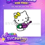 Free Yellow Bow Free Green Vest Hello Kitty Free SVG - Instant Download