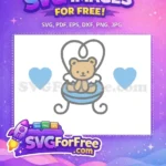 Free Cute Bear Angel Free Blue Chair Hello Kitty Free SVG - Instant Download