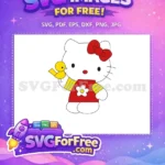Free Red Bow Free Yellow Bird Hello Kitty Free SVG 1 - Instant Download