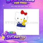 Free Red Bow Free Yellow Teddy Hello Kitty Free SVG 1 - Instant Download