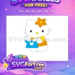 Free Orange Flower Free Blue Dress Hello Kitty Free SVG 2 - Instant Download