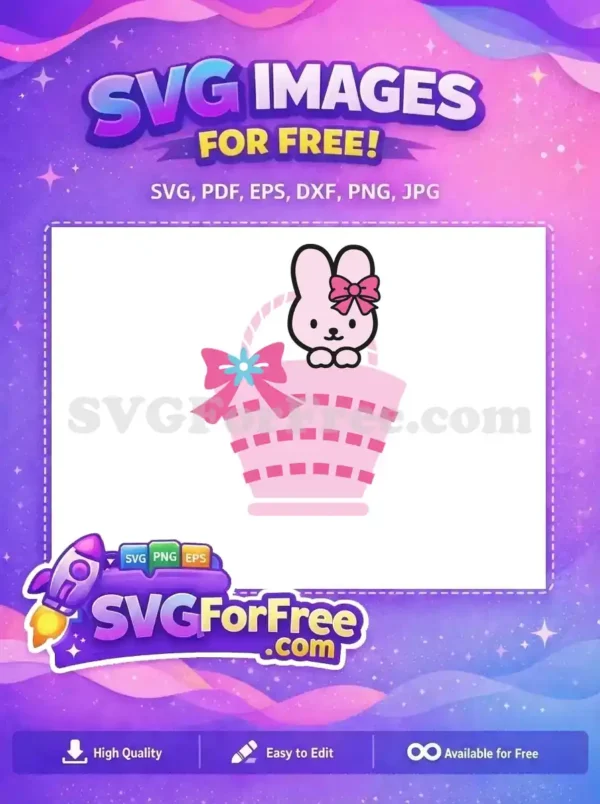 Free Pink Bow Hello Kitty Free Easter Basket Design Free SVG Free Pink Bow Hello Kitty Free Easter Basket Design Free SVG
