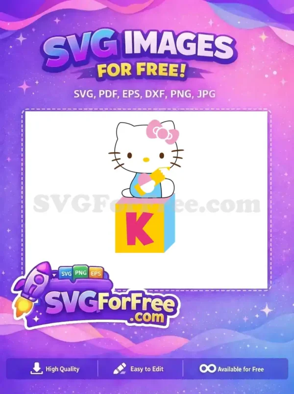 Free Pink Bow Free Writing Pencil Hello Kitty Free SVG