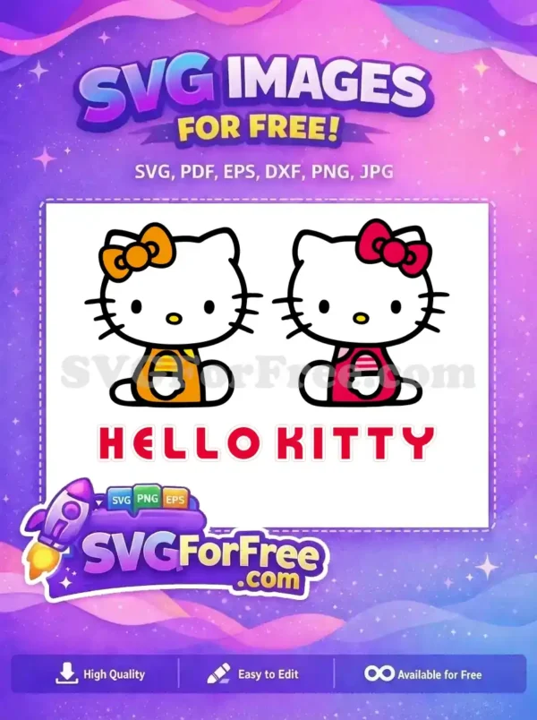 Free Orange Bow Free Pink Bow Hello Kitty Free SVG