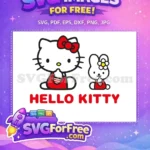 Free Red Bow Hello Kitty Free Friends Cute Free SVG - Instant Download