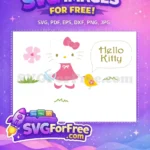 Free Pink Dress Free Yellow Bird Hello Kitty Free SVG - Instant Download