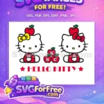 Free Yellow Bow Apple Free ABC Apples Hello Kitty Free SVG - Instant Download