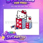 Free Red Bow Hello Kitty Free Patriotic Bags Free SVG - Instant Download