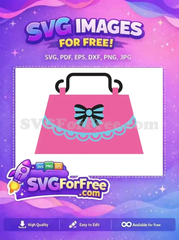 Free Pink Bow Purse Free Hello Kitty Handbag Free SVG Free Pink Bow Purse Free Hello Kitty Handbag Free SVG