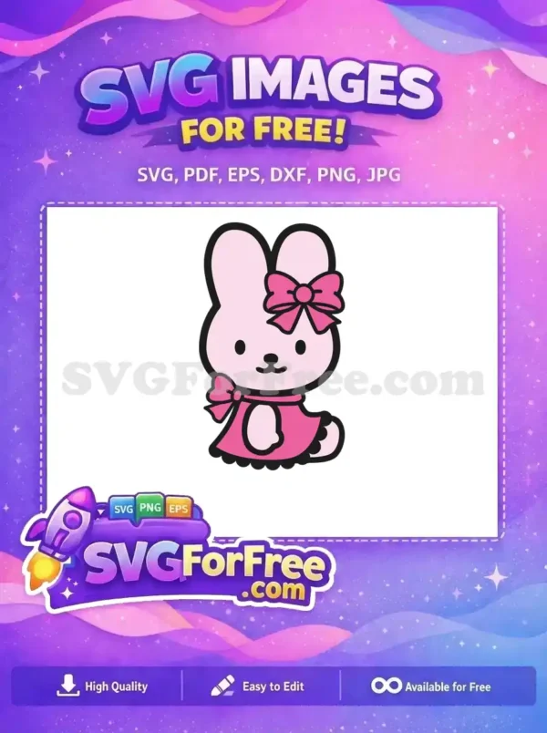 Free Pink Bow Hello Kitty Free Dress Apron Hello Kitty Free SVG