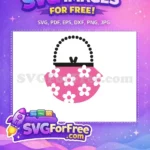 Free Pink Floral Purse Free Beaded Handle Hello Kitty Free SVG 1 - Instant Download