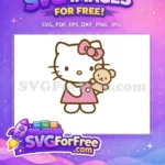 Free Pink Bow Free Teddy Bear Hello Kitty Free SVG 3 - Instant Download