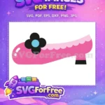 Free Pink Flower Shoe Free Hello Kitty Girl Free SVG - Instant Download