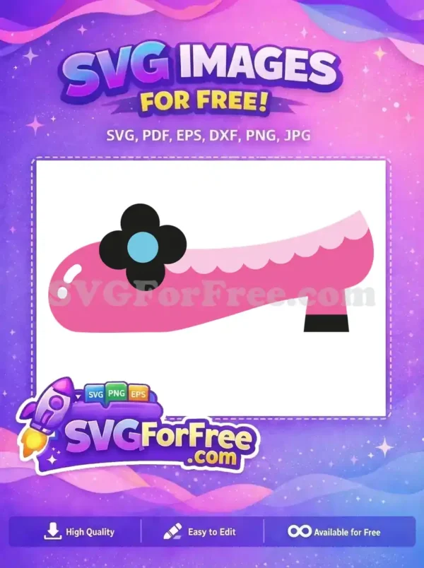 Free Pink Flower Shoe Free Hello Kitty Girl Free SVG