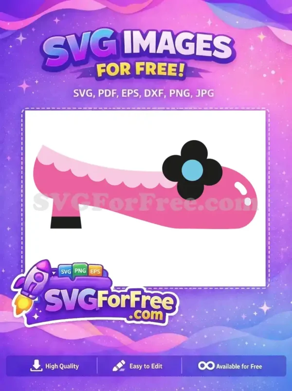 Free Pink Shoe Free Flower Hello Kitty Free SVG