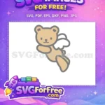 Free Beige Angel Wings Free Hello Kitty Character Free SVG - Instant Download