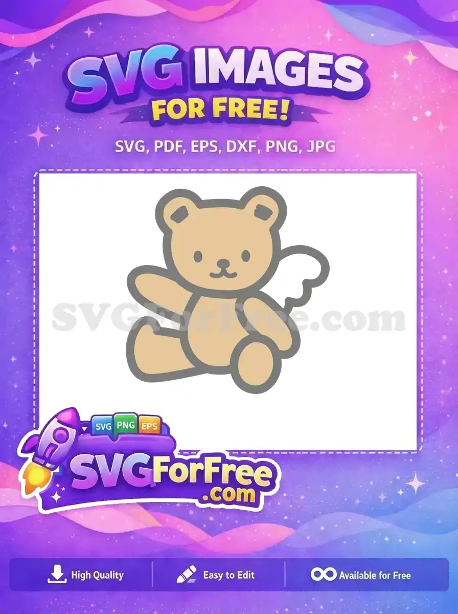 Free Angel Wings Free Teddy Bear Hello Kitty Free SVG