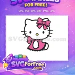 Free Pink Bow Free Dress Hello Kitty Free SVG 2 - Instant Download