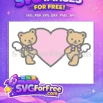 Free Angel Bear Free Heart Frame Hello Kitty Free SVG - Instant Download