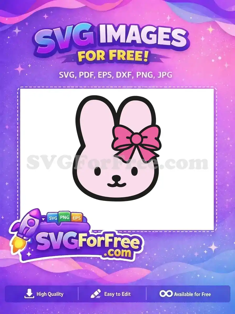 Free Pink Bow Cute Free Hello Kitty Face Free SVG