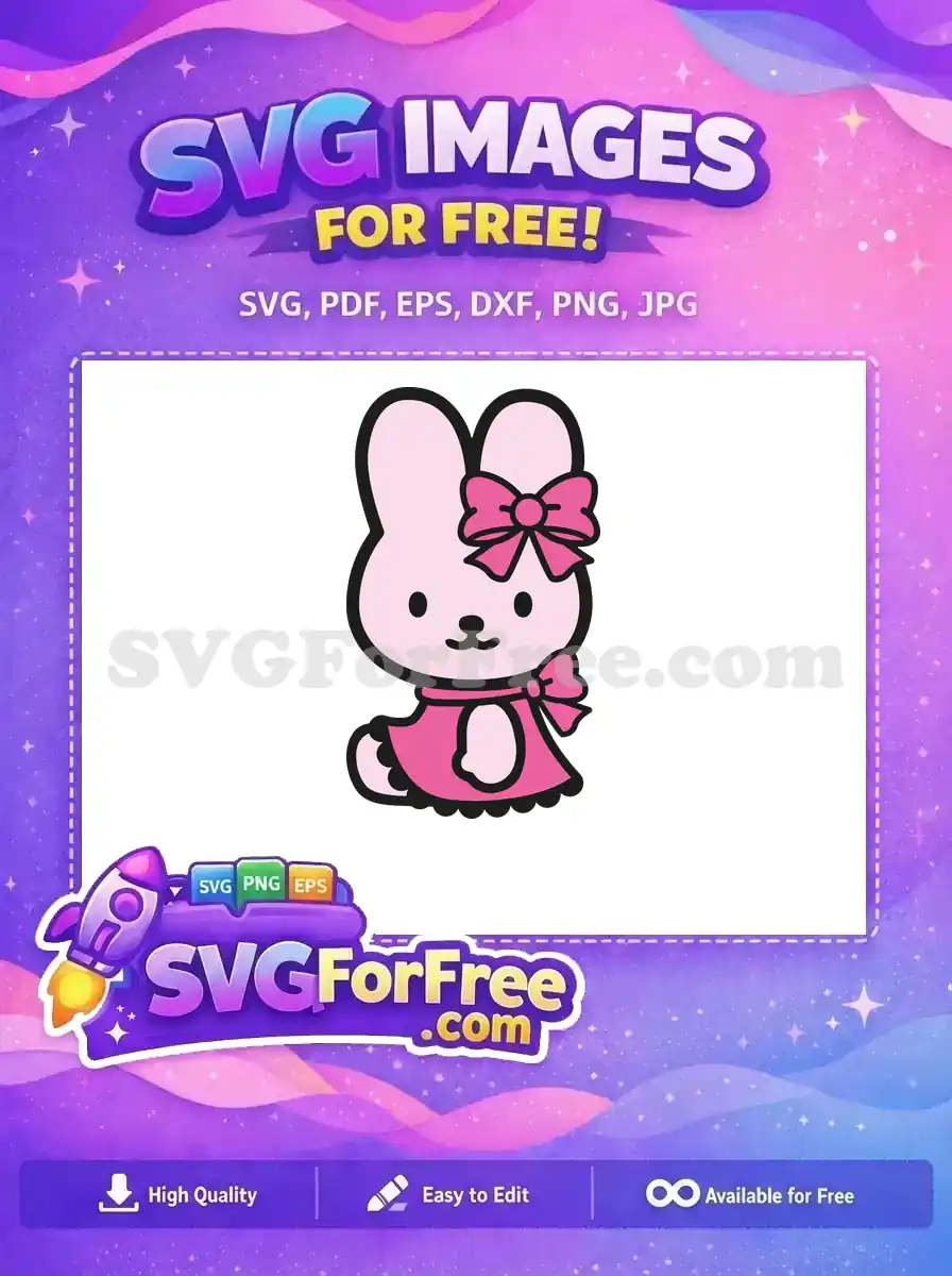 Free Pink Bow Hello Kitty Free Apron Dress 1 Free SVG