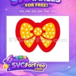 Free Yellow Polka Dot Free Red Bow Hello Kitty Free SVG - Instant Download
