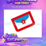 Free Red Flower Free Blue Envelope Hello Kitty Free SVG - Instant Download