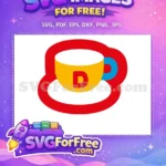Free Yellow Cup Free Red Letter D Hello Kitty Free SVG - Instant Download