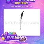 Free Lavender Silhouette Free Floral Herbs Design Free SVG - Instant Download
