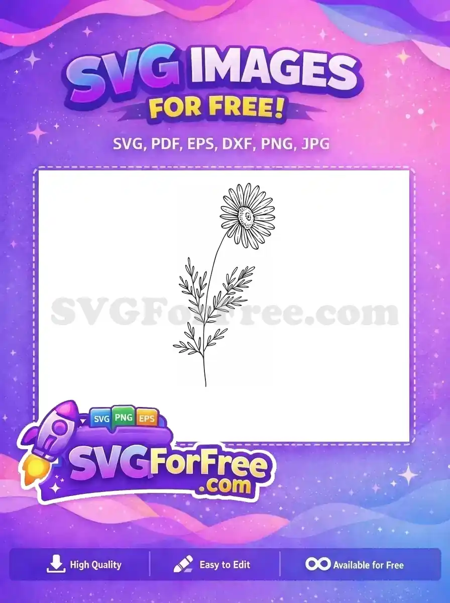 Free Chamomile Flower Free Herbs Line Drawing Nature Free SVG