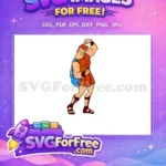 Free Smiling Hercules Free Muscle Pose Hercules Disney Free SVG - Instant Download