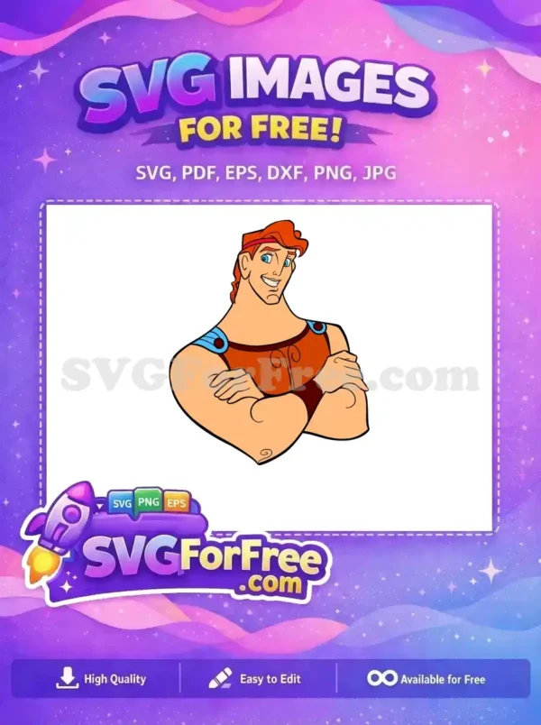Free Smiling Hercules Free Arms Crossed Hercules Movie Free SVG 1