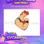 Free Orange Hair Free Blue Eyes Hercules Disney Free SVG - Instant Download