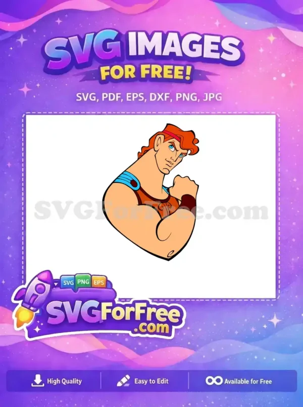 Free Orange Hair Free Blue Eyes Hercules Disney Free SVG